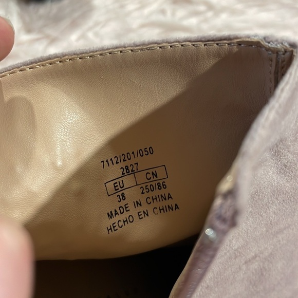 Zara Bejeweled Pink Velvet Zip Front Booties - Picture 7 of 12